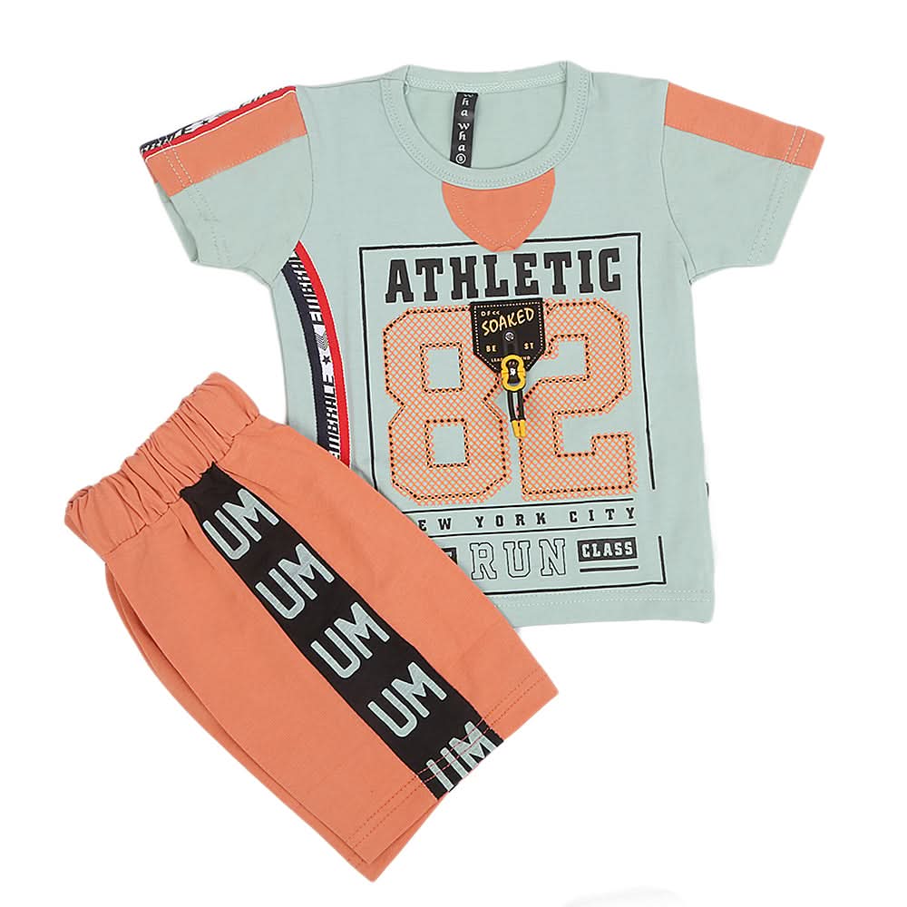 Boys Half Sleeves Suit - Light Green, Kids, Boys Sets And Suits, Chase Value, Chase Value