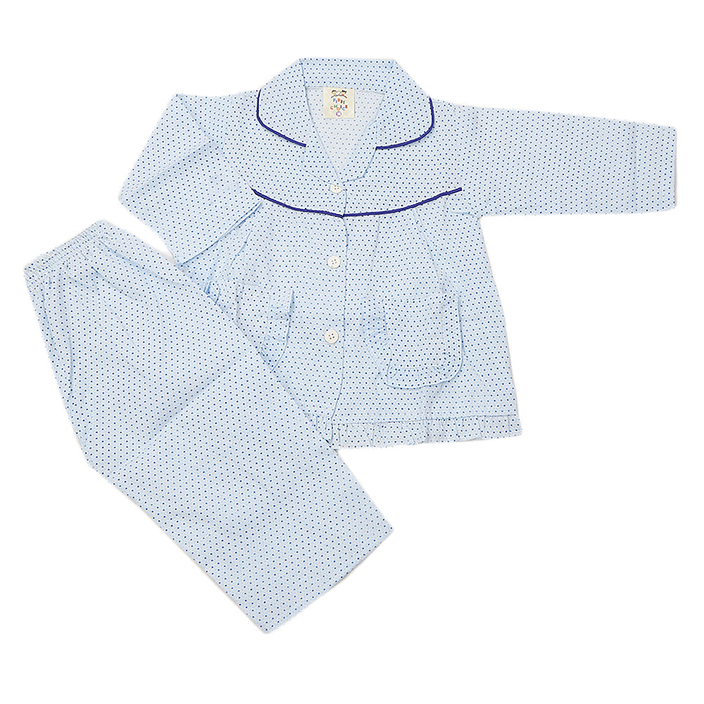 Girl's Full Sleeves Night Suit - Light Blue, Kids, Girls Sets And Suits, Chase Value, Chase Value