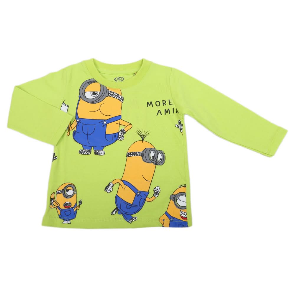 Boys Full Sleeves T-Shirt - Light Green, Kids, Boys T-Shirts, Chase Value, Chase Value