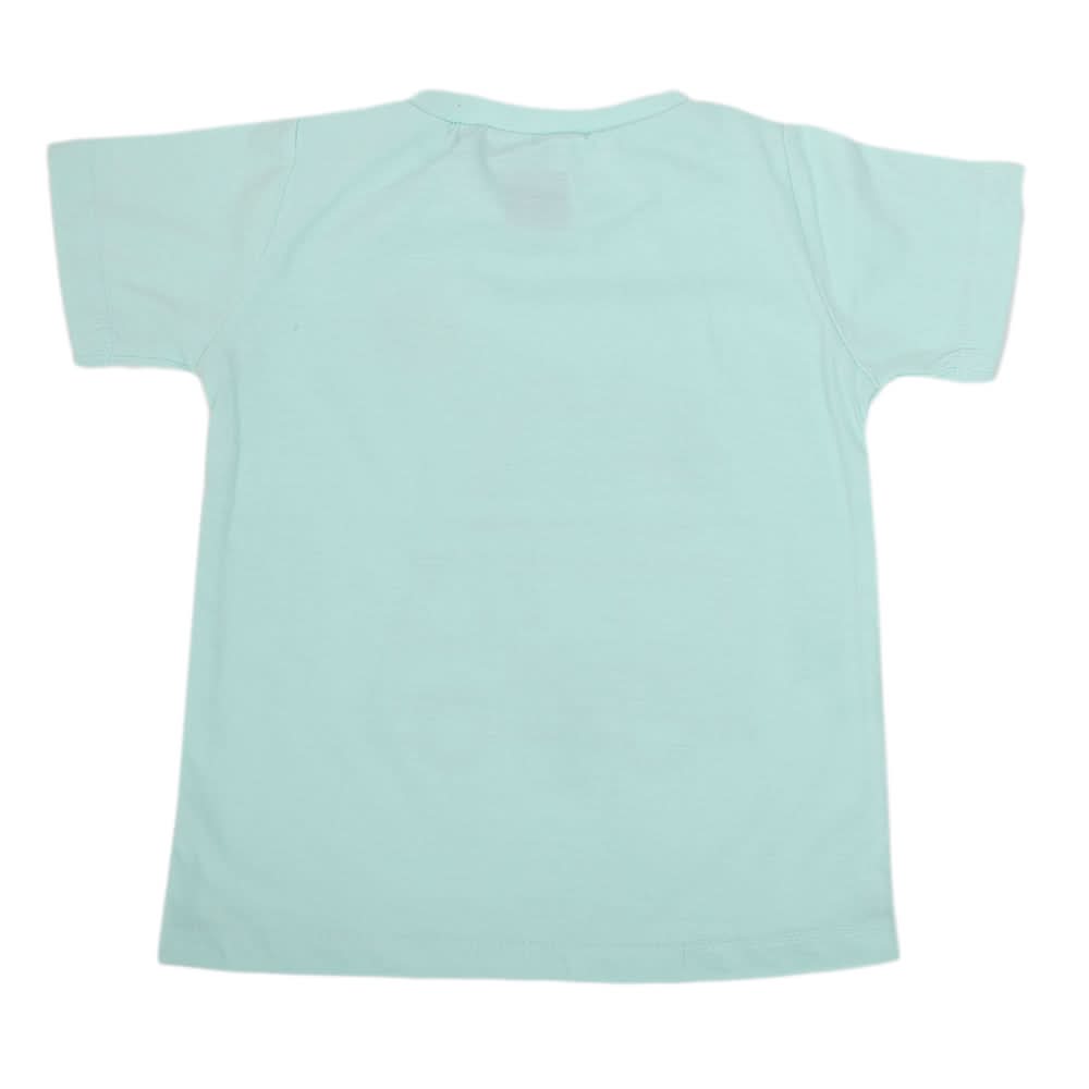 Boys Printed Half Sleeves T-Shirt 4740 - Cyan, Kids, Boys T-Shirts, Chase Value, Chase Value