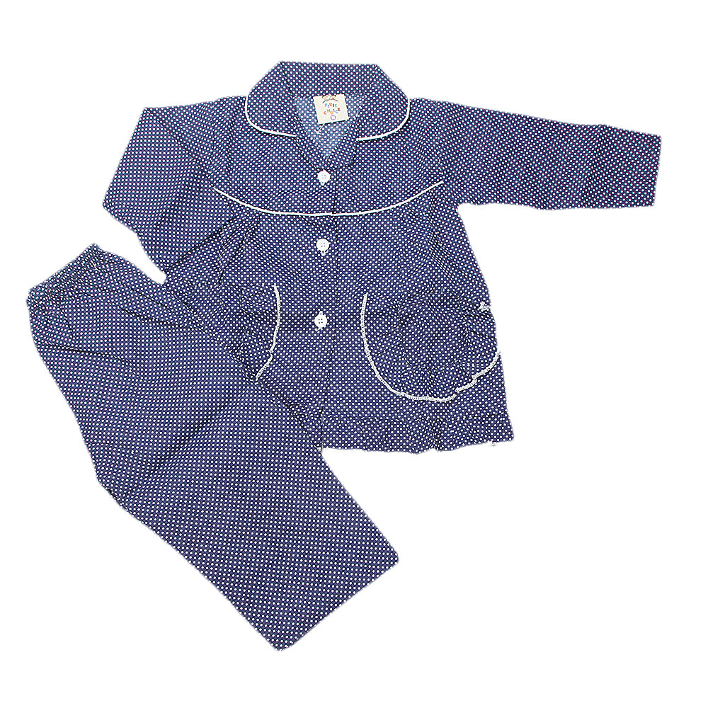 Girl's Full Sleeves Night Suit - Navy Blue, Kids, Girls Sets And Suits, Chase Value, Chase Value