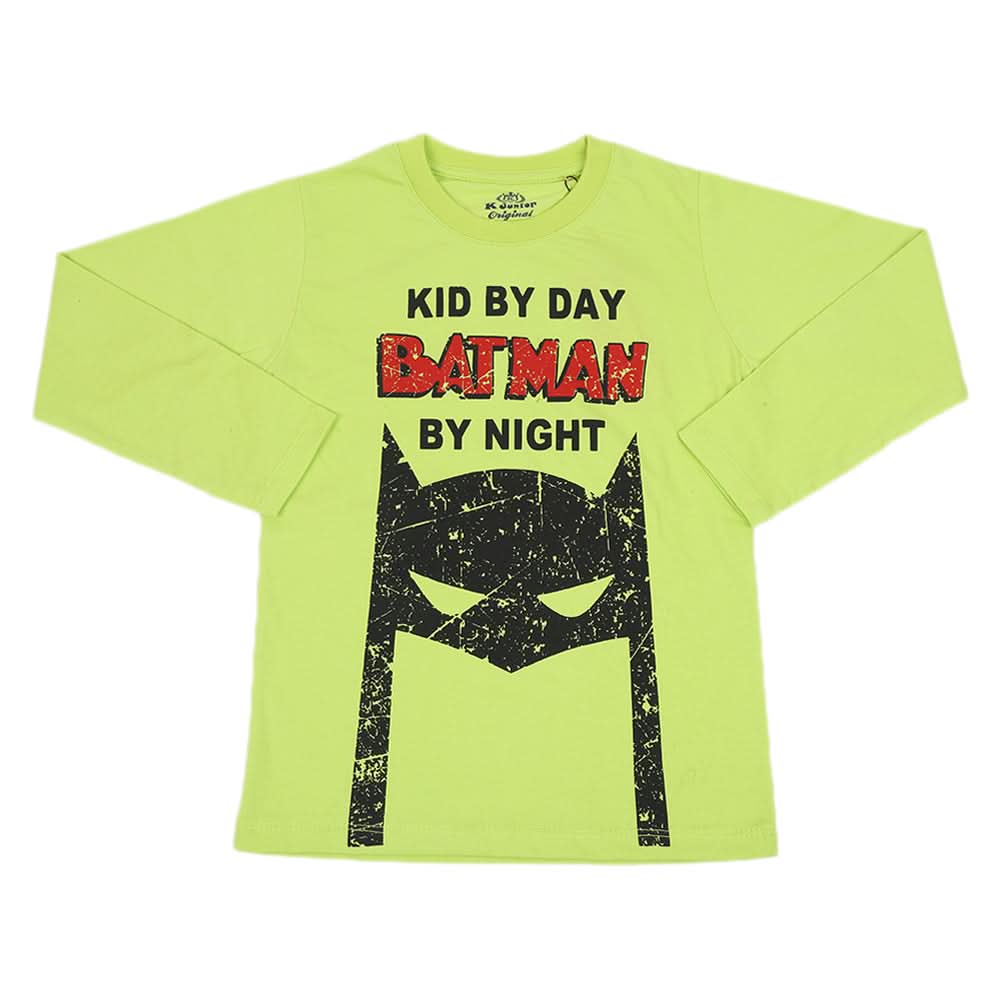 Boys Full Sleeves Jersey T-Shirt - Light Green, Kids, Boys T-Shirts, Chase Value, Chase Value