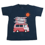 Boys Printed Half Sleeves T-Shirt 4740 - Steel Blue, Kids, Boys T-Shirts, Chase Value, Chase Value