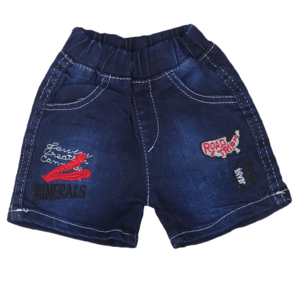 Newborn Boys Denim Short - Dark Blue, Kids, Newborn Boys Shorts And Pants, Chase Value, Chase Value