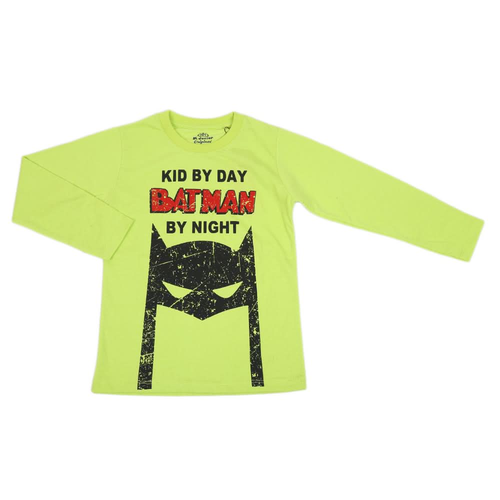Boys Full Sleeves Jersey T-Shirt - Light Green, Kids, Boys T-Shirts, Chase Value, Chase Value