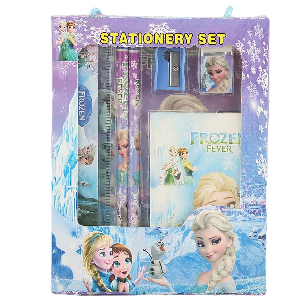 Frozen Stationery Set 5 Pcs - Blue, Kids, Pencil Boxes And Stationery Sets, Chase Value, Chase Value