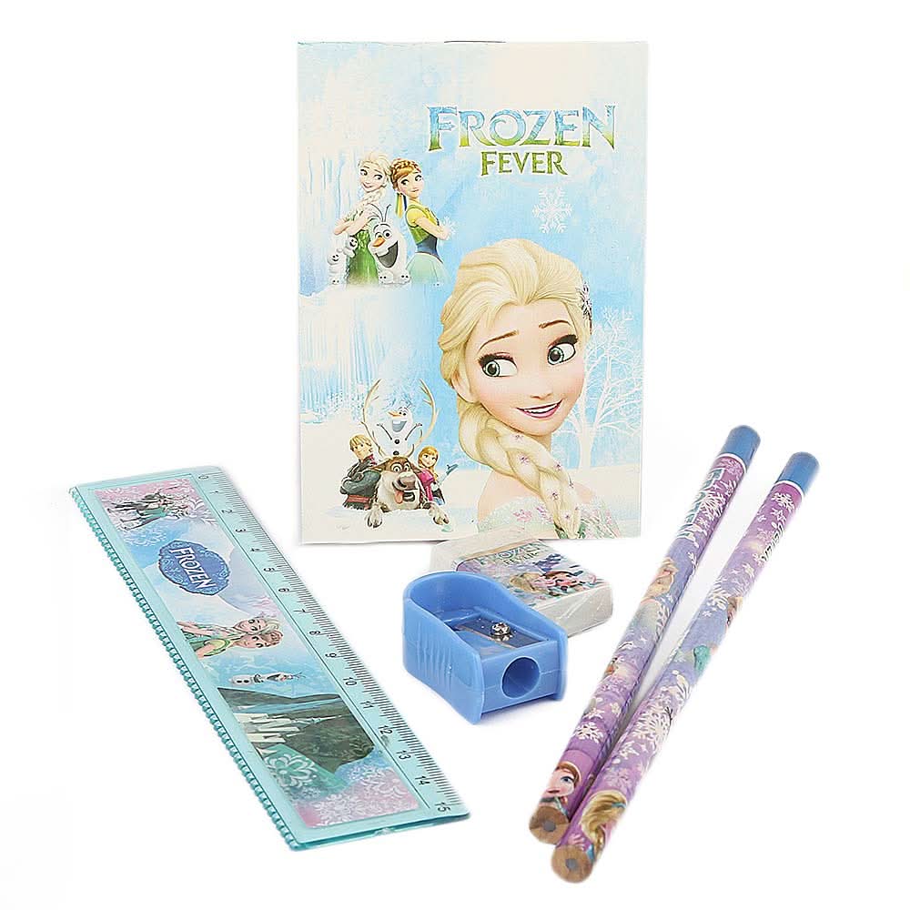 Frozen Stationery Set 5 Pcs - Blue, Kids, Pencil Boxes And Stationery Sets, Chase Value, Chase Value