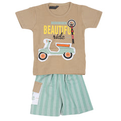 Boys Half Sleeves Suit - Brown, Kids, Boys Sets And Suits, Chase Value, Chase Value