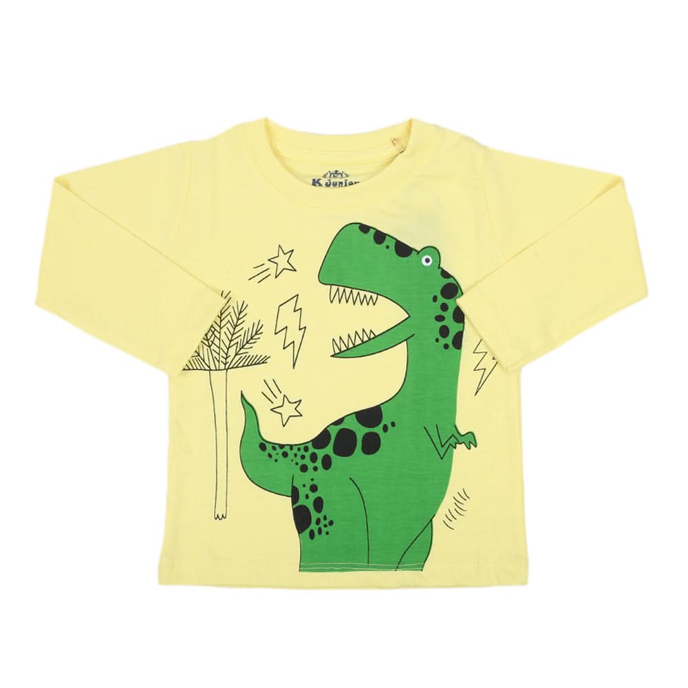 Boys Full Sleeves Jersey T-Shirt - Yellow, Kids, Boys T-Shirts, Chase Value, Chase Value