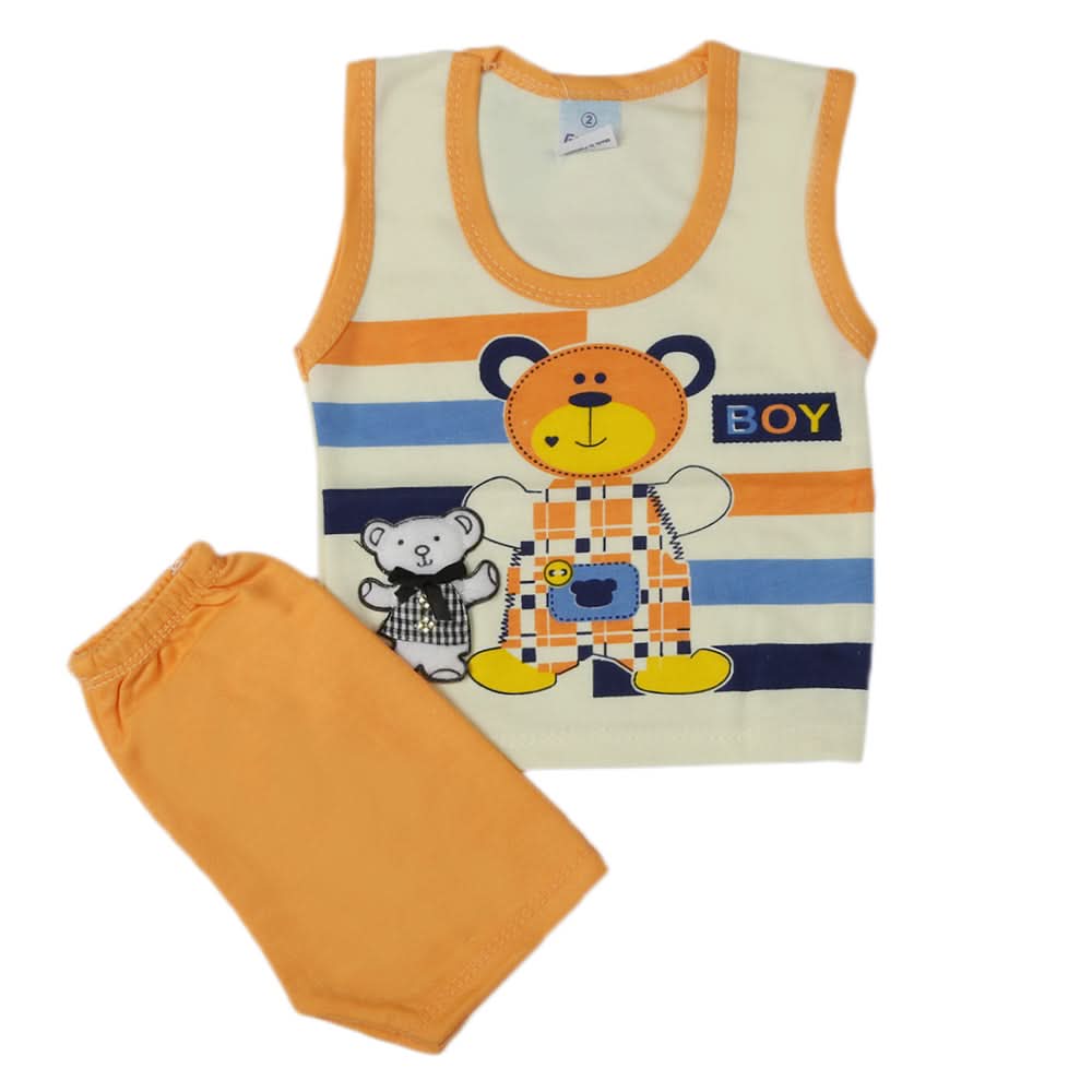 Newborn Boys Sando Suit - Peach, Newborn Boys Sets & Suits, Chase Value, Chase Value