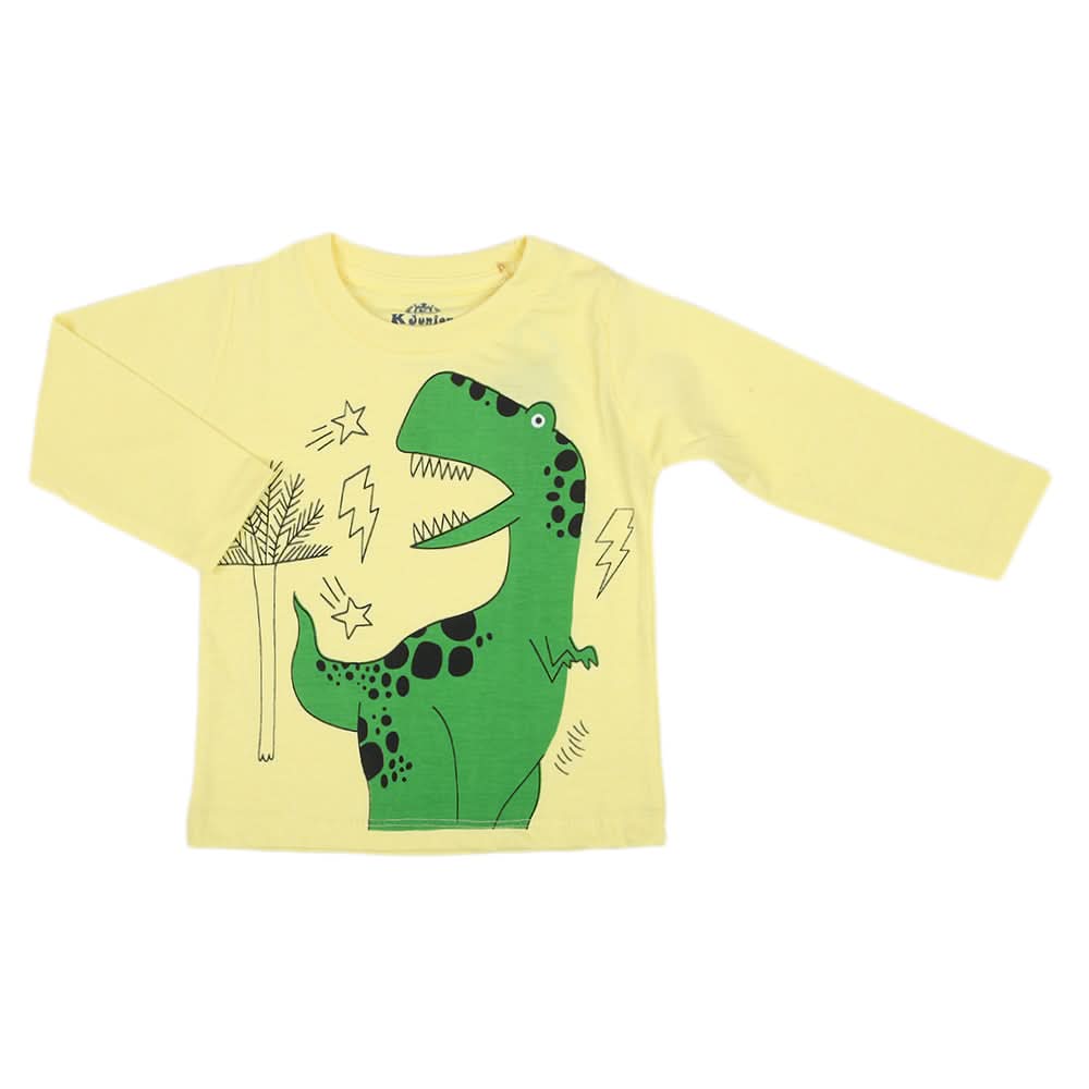Boys Full Sleeves Jersey T-Shirt - Yellow, Kids, Boys T-Shirts, Chase Value, Chase Value