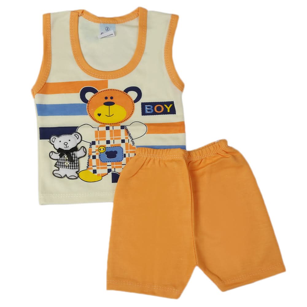 Newborn Boys Sando Suit - Peach, Newborn Boys Sets & Suits, Chase Value, Chase Value