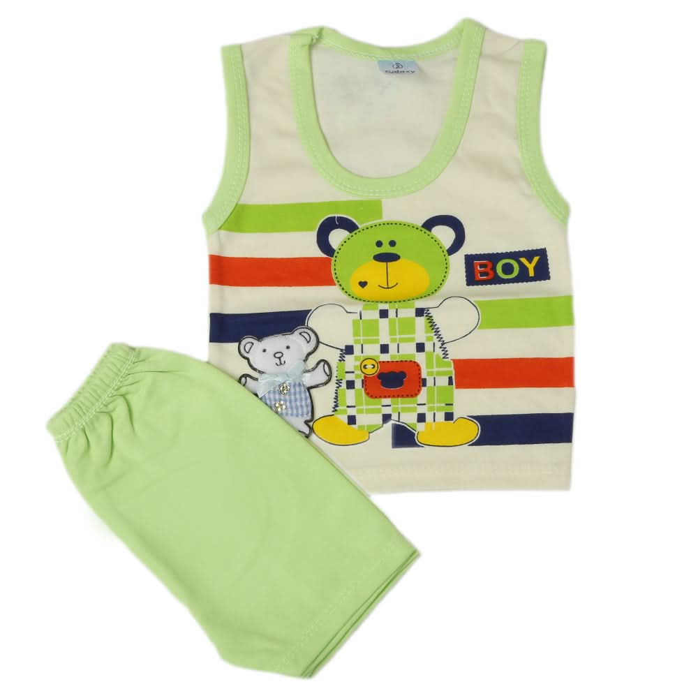 Newborn Boys Sando Suit - Green, Newborn Boys Sets & Suits, Chase Value, Chase Value