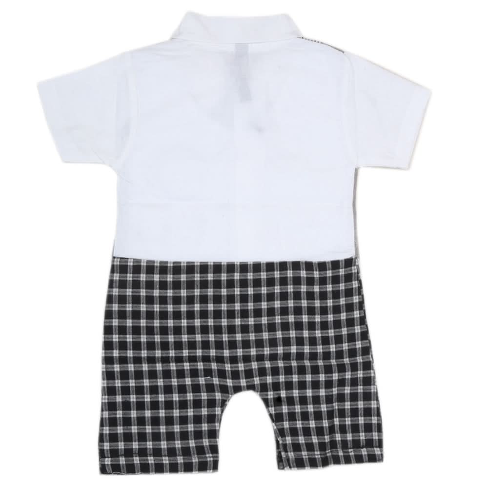 Newborn Boys Half Sleeves Romper - Grey, Kids, NB Boys Rompers, Chase Value, Chase Value