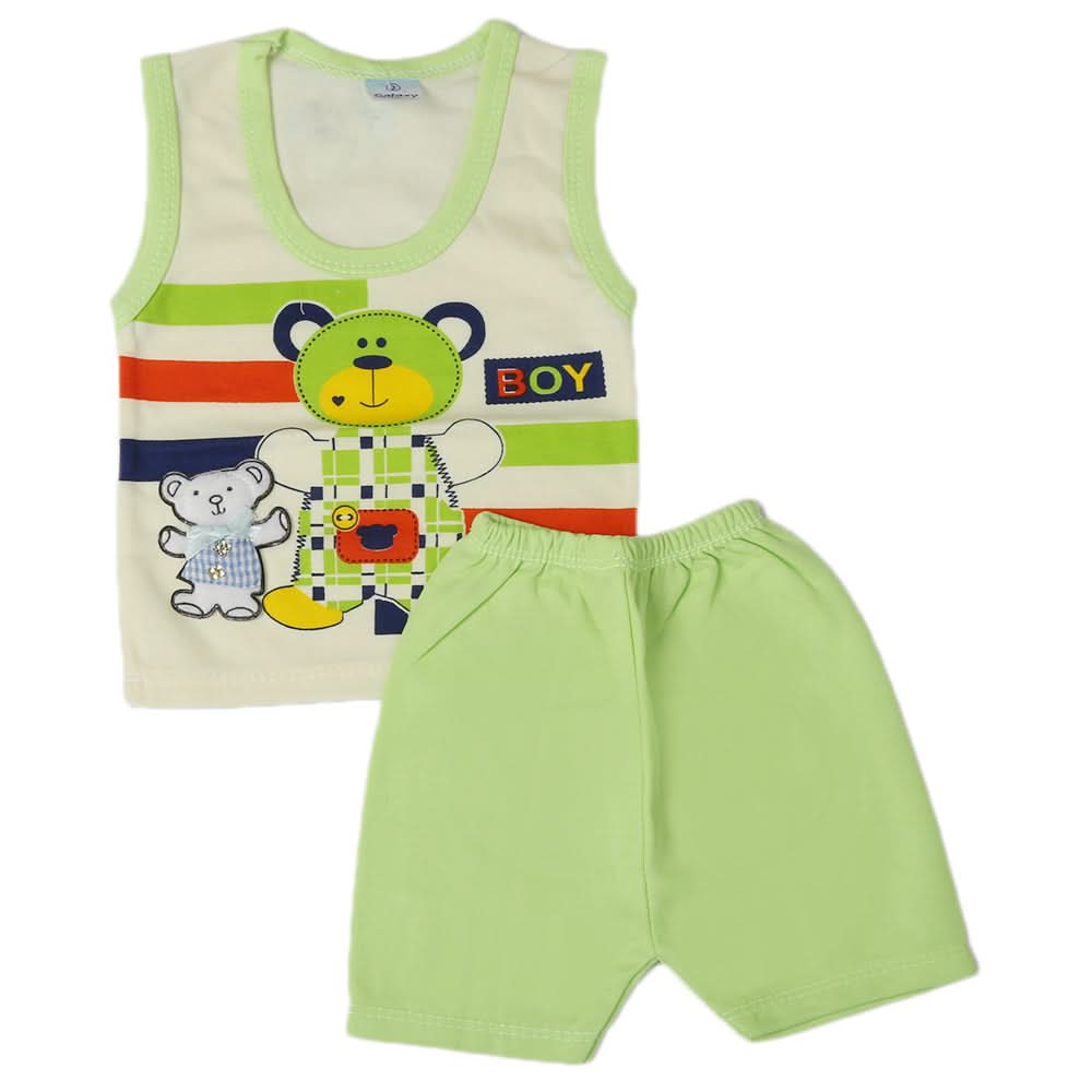 Newborn Boys Sando Suit - Green, Newborn Boys Sets & Suits, Chase Value, Chase Value