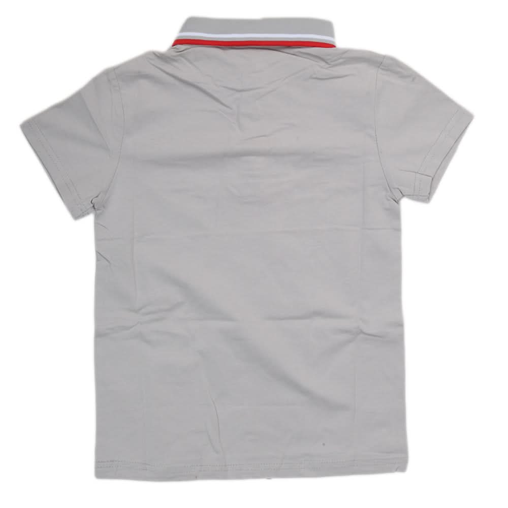 Boys Half Sleeves Polo T-Shirt - Grey, Kids, Boys T-Shirts, Chase Value, Chase Value