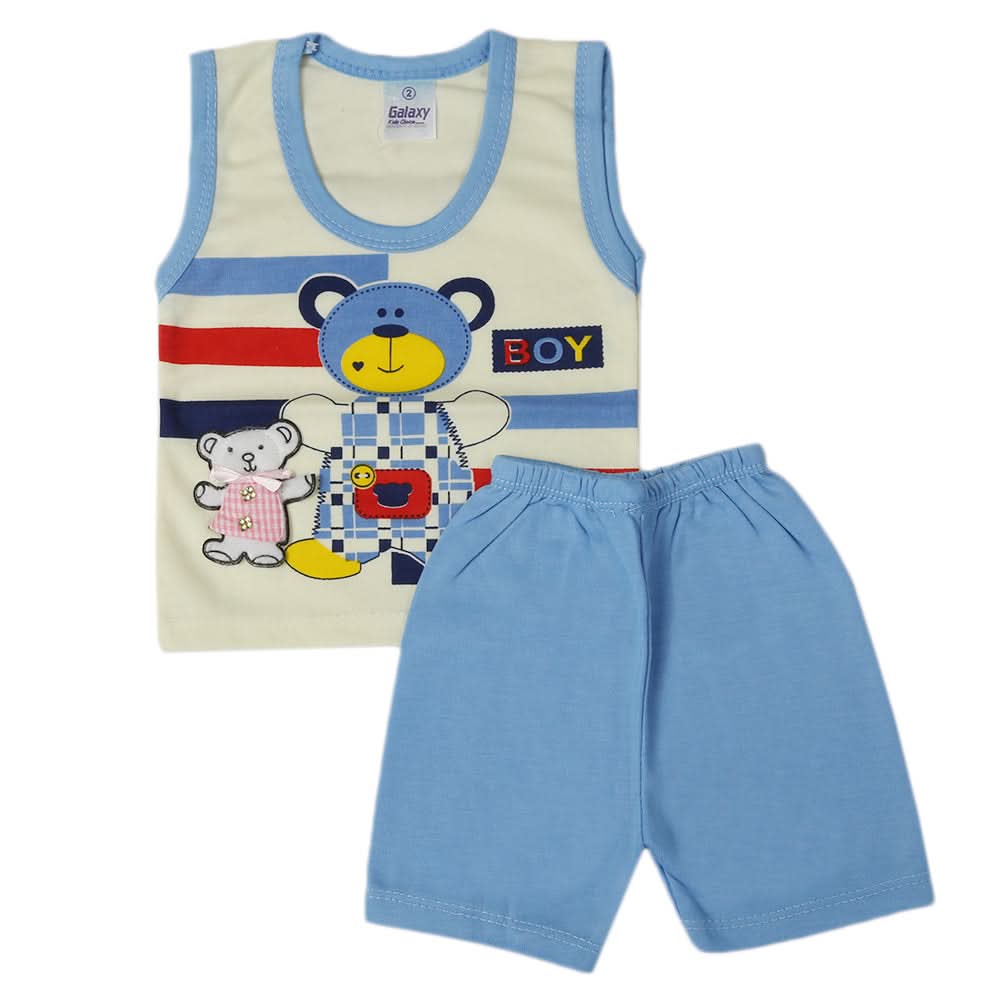 Newborn Boys Sando Suit - Blue, Newborn Boys Sets & Suits, Chase Value, Chase Value