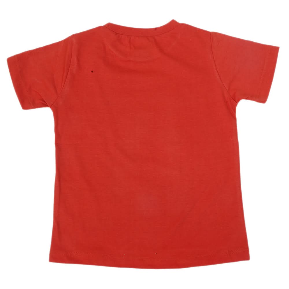 Boys Printed Half Sleeves T-Shirt 4735 - Rust, Kids, Boys T-Shirts, Chase Value, Chase Value