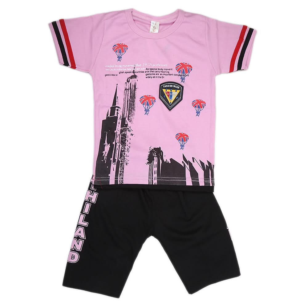Boys Half Sleeves Suit - Light Purple, Kids, Boys Sets And Suits, Chase Value, Chase Value