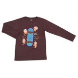 Boys Full Sleeves T-Shirt - Brown, Kids, Boys T-Shirts, Chase Value, Chase Value