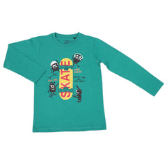 Boys Full Sleeves T-Shirt - Green, Kids, Boys T-Shirts, Chase Value, Chase Value