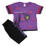 Boys Half Sleeves Suit - Purple, Kids, Boys Sets And Suits, Chase Value, Chase Value