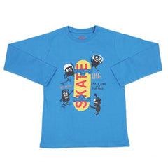 Boys Full Sleeves T-Shirt - Blue, Kids, Boys T-Shirts, Chase Value, Chase Value