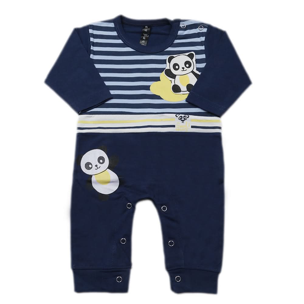 Newborn Boys Full Sleeves Romper - Navy Blue, Kids, Newborn Boys Rompers, Chase Value, Chase Value