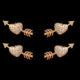 Women's Ear Tops 2 Pcs - Golden, Women, Earrings & Tops, Chase Value, Chase Value