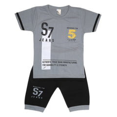 Boys Half Sleeves Suit - Grey, Kids, Boys Sets And Suits, Chase Value, Chase Value