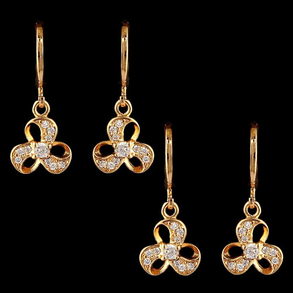 Women's Earrings 2 Pcs - Golden, Women, Earrings & Tops, Chase Value, Chase Value