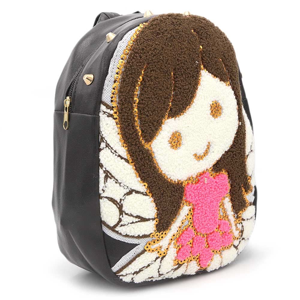 Girls Backpack (7572B) - Black, Kids, School And Laptop Bags, Chase Value, Chase Value