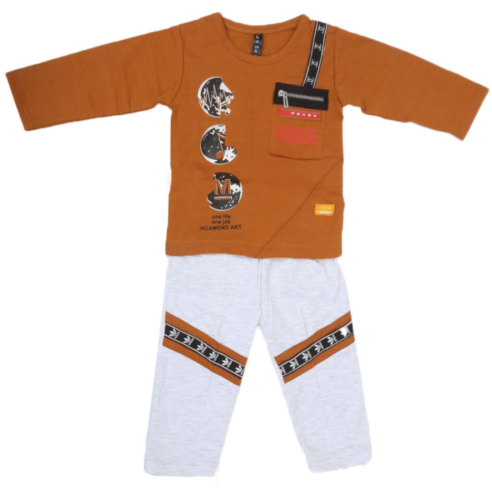 Boys Full Sleeves Suit - Brown, Kids, Boys Sets And Suits, Chase Value, Chase Value