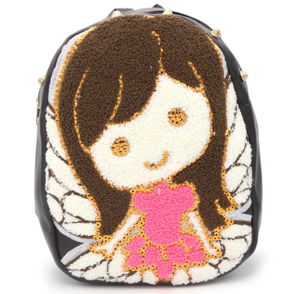 Girls Backpack (7572B) - Black, Kids, School And Laptop Bags, Chase Value, Chase Value