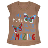 Girls Half Sleeves T-Shirt - Brown, Girls T-Shirts, Chase Value, Chase Value