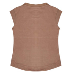 Girls Half Sleeves T-Shirt - Brown, Girls T-Shirts, Chase Value, Chase Value
