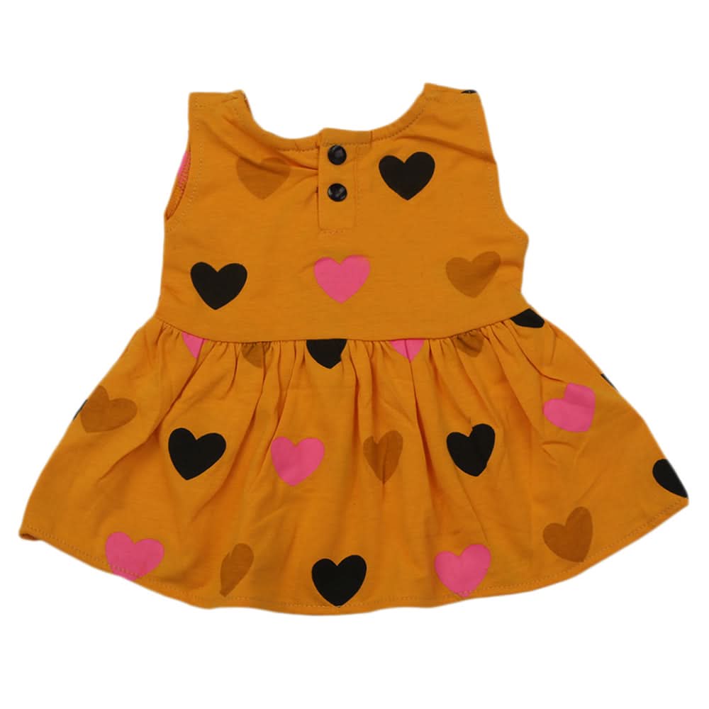 Newborn Girls Frock - Mustard, Kids, Newborn Girls Frocks, Chase Value, Chase Value