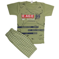 Boys Half Sleeves Suit - DARK GREEN, Kids, Boys Sets And Suits, Chase Value, Chase Value
