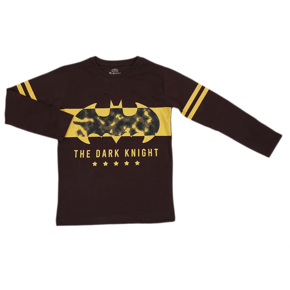 Boys Full Sleeves T-Shirt - Dark Brown, Kids, Boys T-Shirts, Chase Value, Chase Value