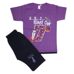 Boys Half Sleeves Suit - Purple, Kids, Boys Sets And Suits, Chase Value, Chase Value