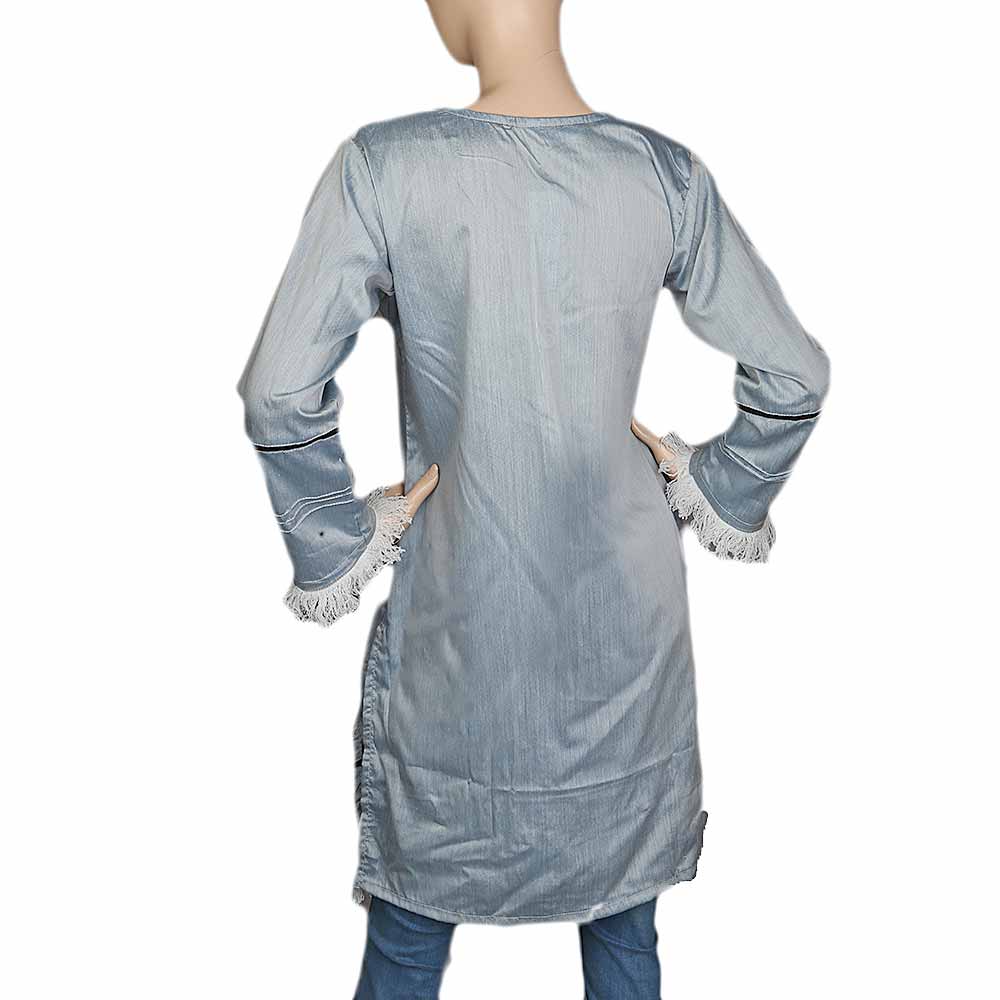 Women's Plain Kurti - Grey, Women, Ready Kurtis, Chase Value, Chase Value