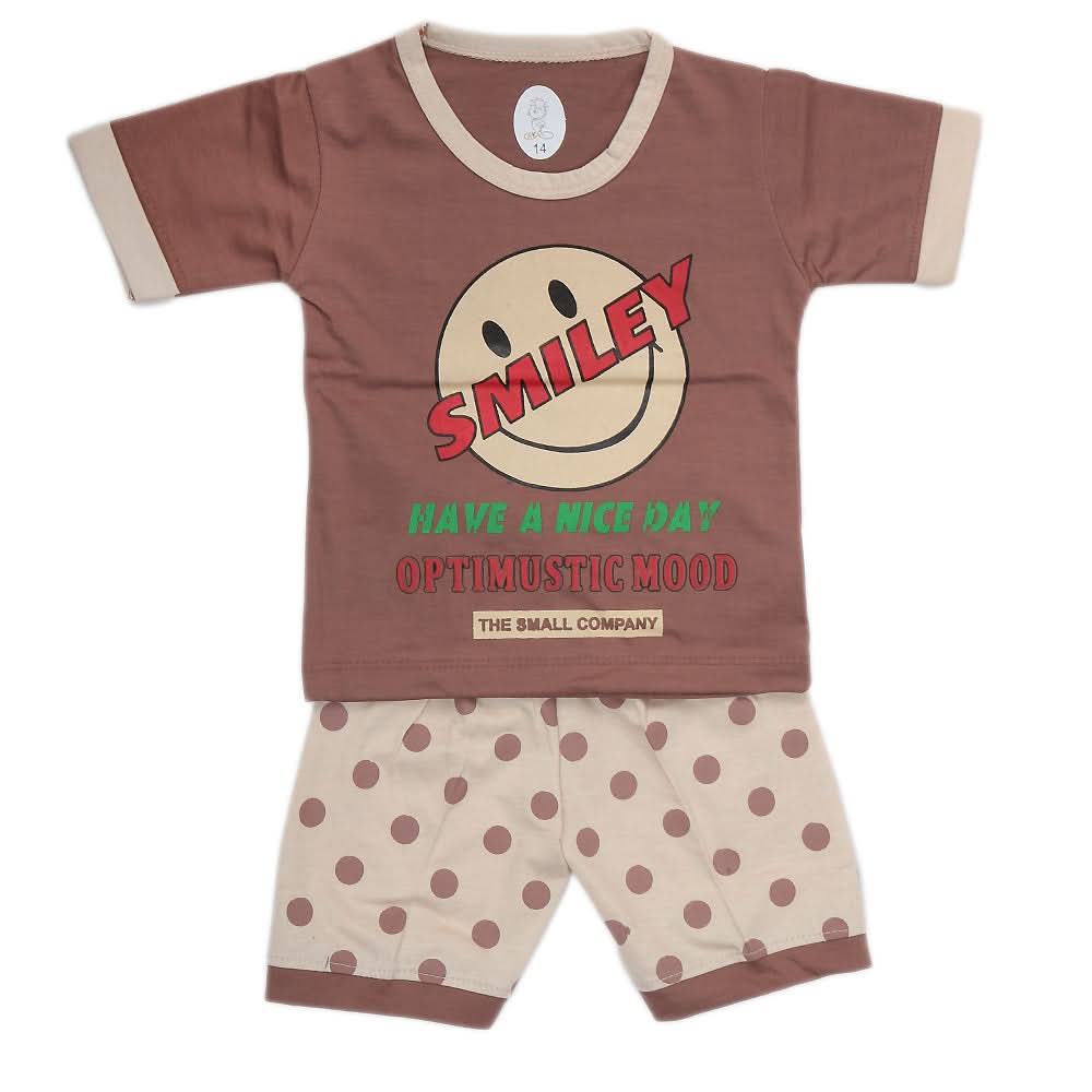 Boys Half Sleeves Suit - Brown, Kids, Boys Sets And Suits, Chase Value, Chase Value