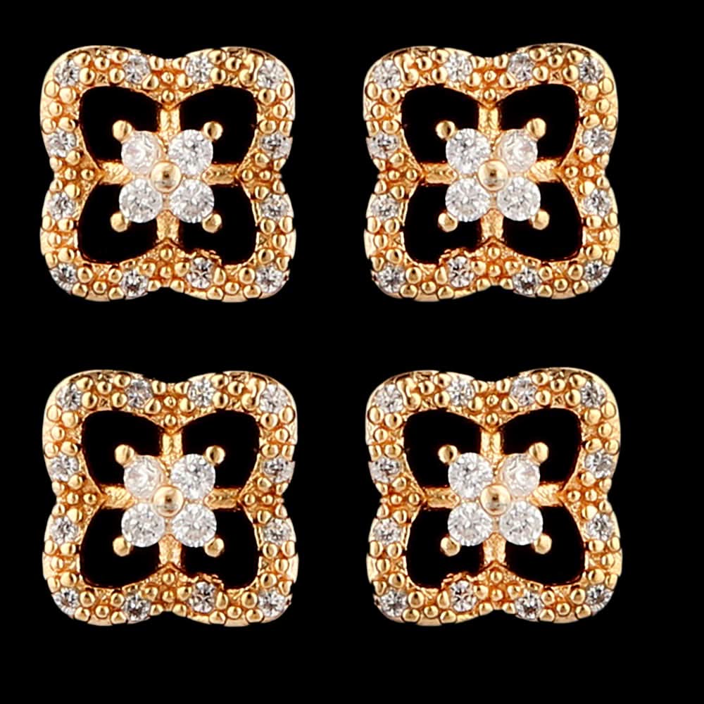 Women's Ear Tops 2 Pcs - Golden, Women, Earrings & Tops, Chase Value, Chase Value