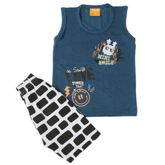 Boys Sando Suit - Steel Blue, Kids, Boys Sets And Suits, Chase Value, Chase Value