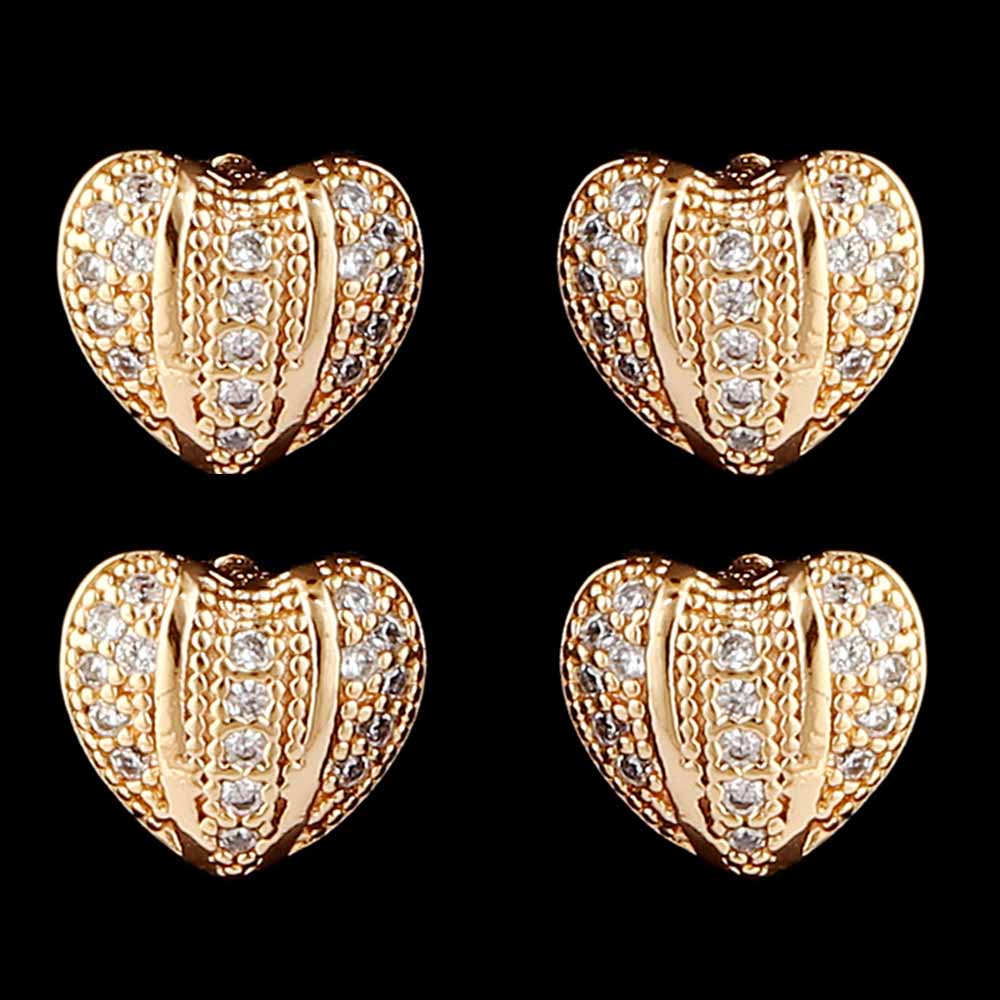 Women's Ear Tops 2 Pcs - Golden, Women, Earrings & Tops, Chase Value, Chase Value