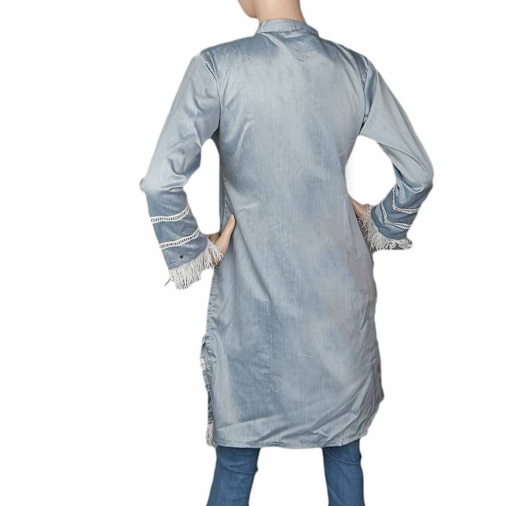 Women's Plain Kurti - Grey, Women, Ready Kurtis, Chase Value, Chase Value