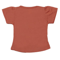 Newborn Girls Half Sleeves T-Shirt - Tea Pink, Kids, Newborn Girls T-Shirts, Chase Value, Chase Value