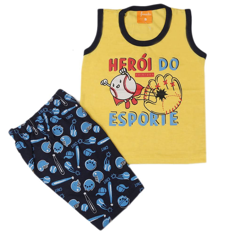 Boys Sando Suit - Yellow, Kids, Boys Sets And Suits, Chase Value, Chase Value