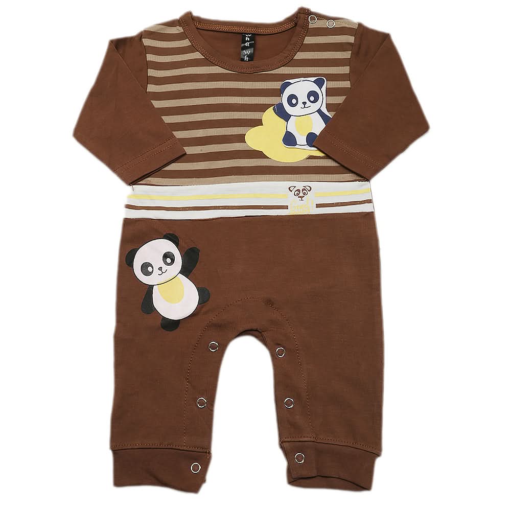 Newborn Boys Full Sleeves Romper - Brown, Kids, Newborn Boys Rompers, Chase Value, Chase Value