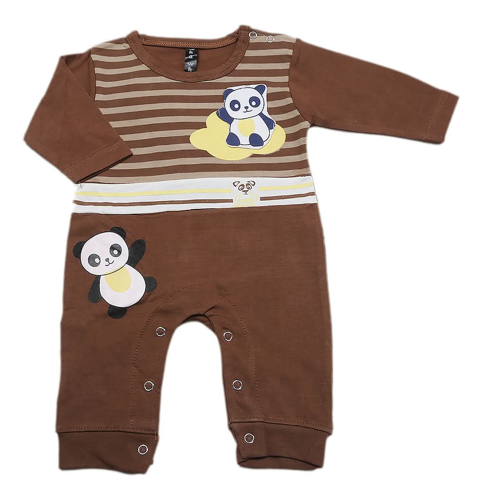 Newborn Boys Full Sleeves Romper - Brown, Kids, Newborn Boys Rompers, Chase Value, Chase Value
